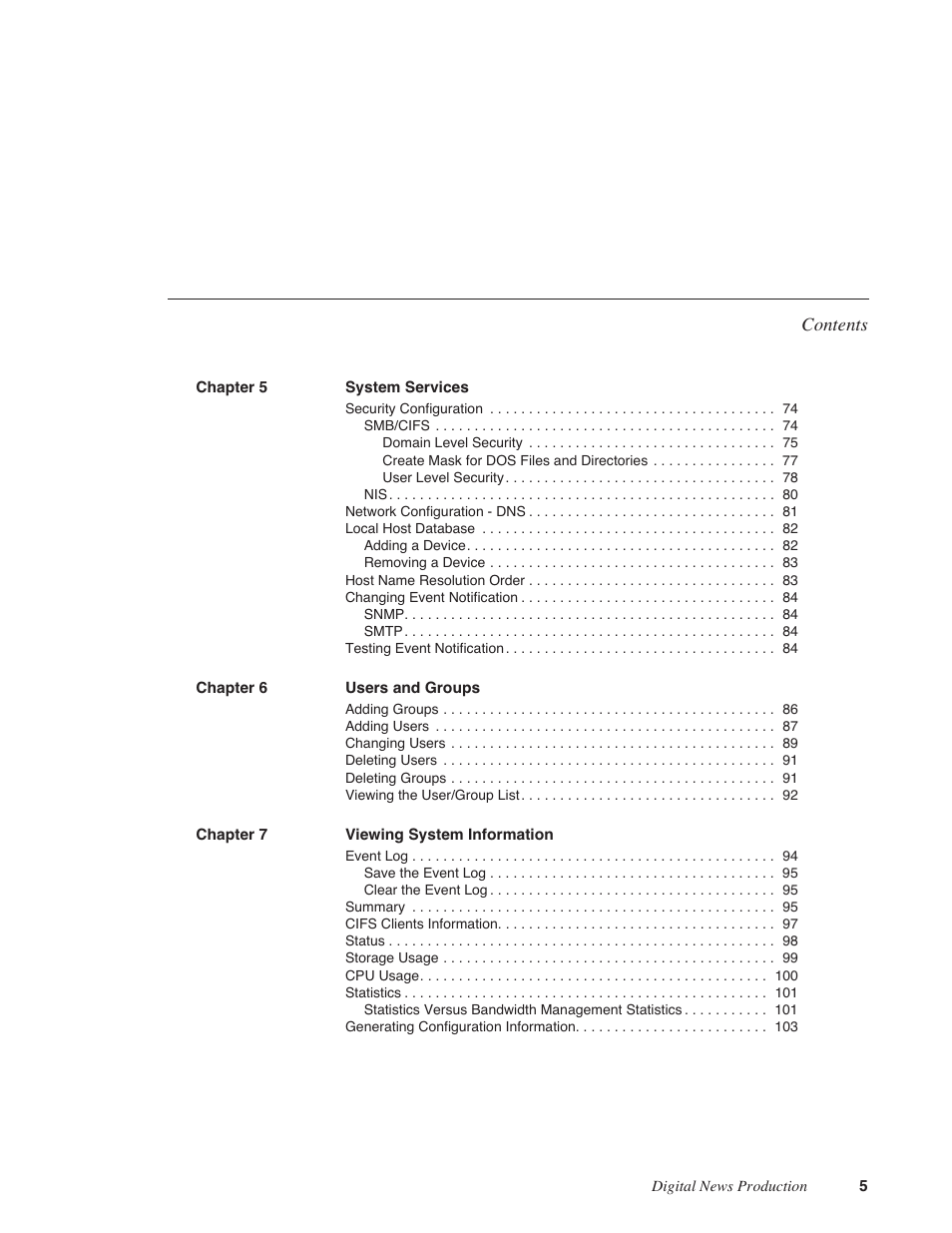Grass Valley Network Attached Storage System Serial ATA Network User Guide v.1.0.04 User Manual | Page 6 / 195