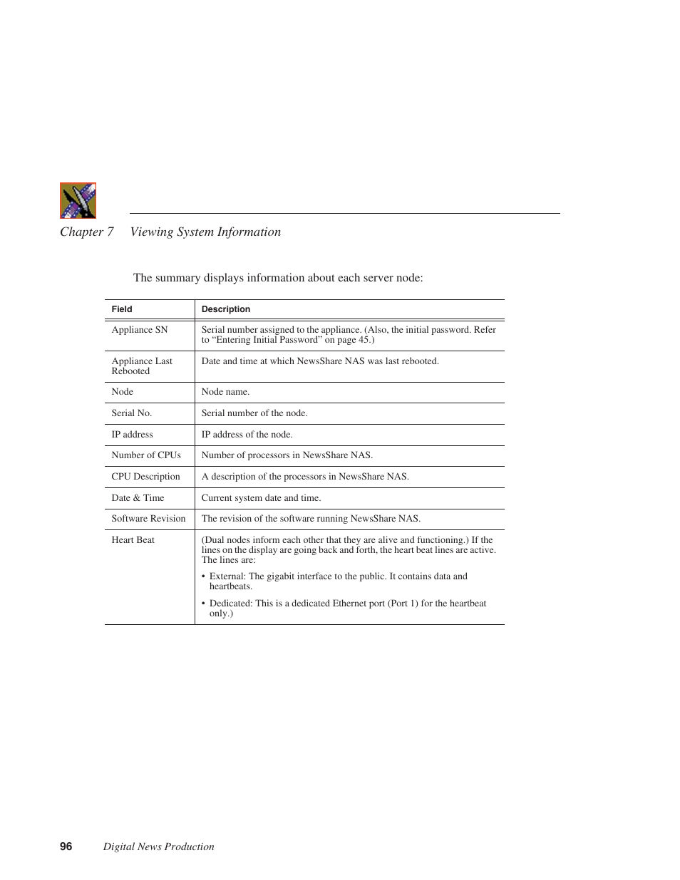 Chapter 7 viewing system information | Grass Valley Network Attached Storage System Serial ATA Network User Guide v.1.0.04 User Manual | Page 97 / 195
