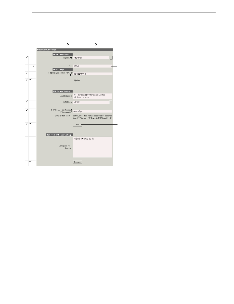 Configure flashnet mdi, Archive stage | Grass Valley NewsBrowse Desktop Browsing System Installation v.3.1 User Manual | Page 105 / 190