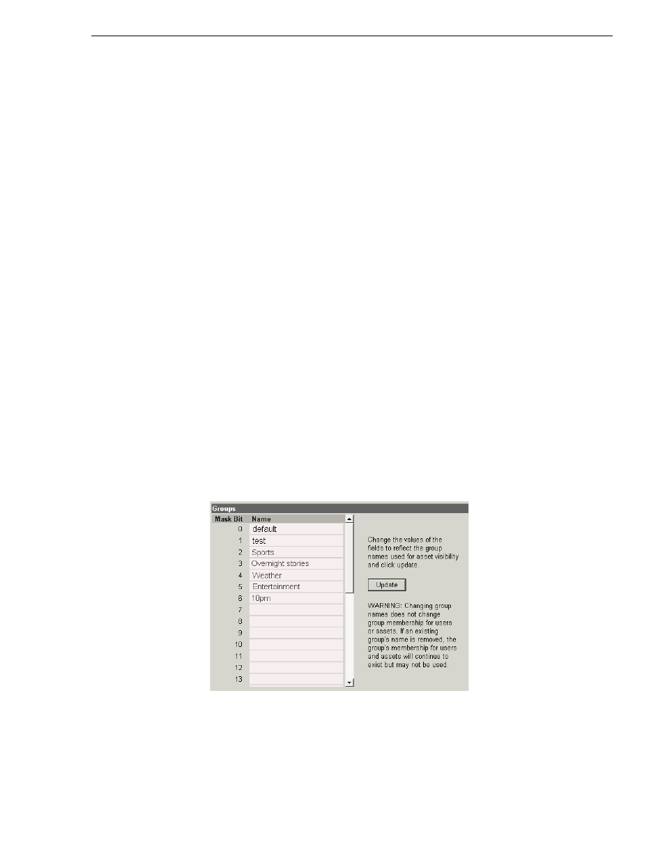 Administering newsbrowse user access, Configure newsbrowse groups | Grass Valley NewsBrowse Desktop Browsing System Installation v.3.1 User Manual | Page 113 / 190