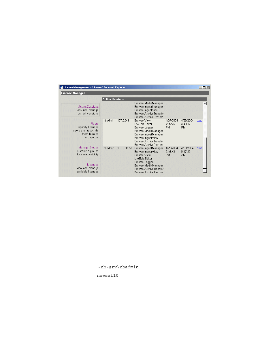 Managing newsbrowse user sessions, Adding custom fields | Grass Valley NewsBrowse Desktop Browsing System Installation v.3.1 User Manual | Page 116 / 190