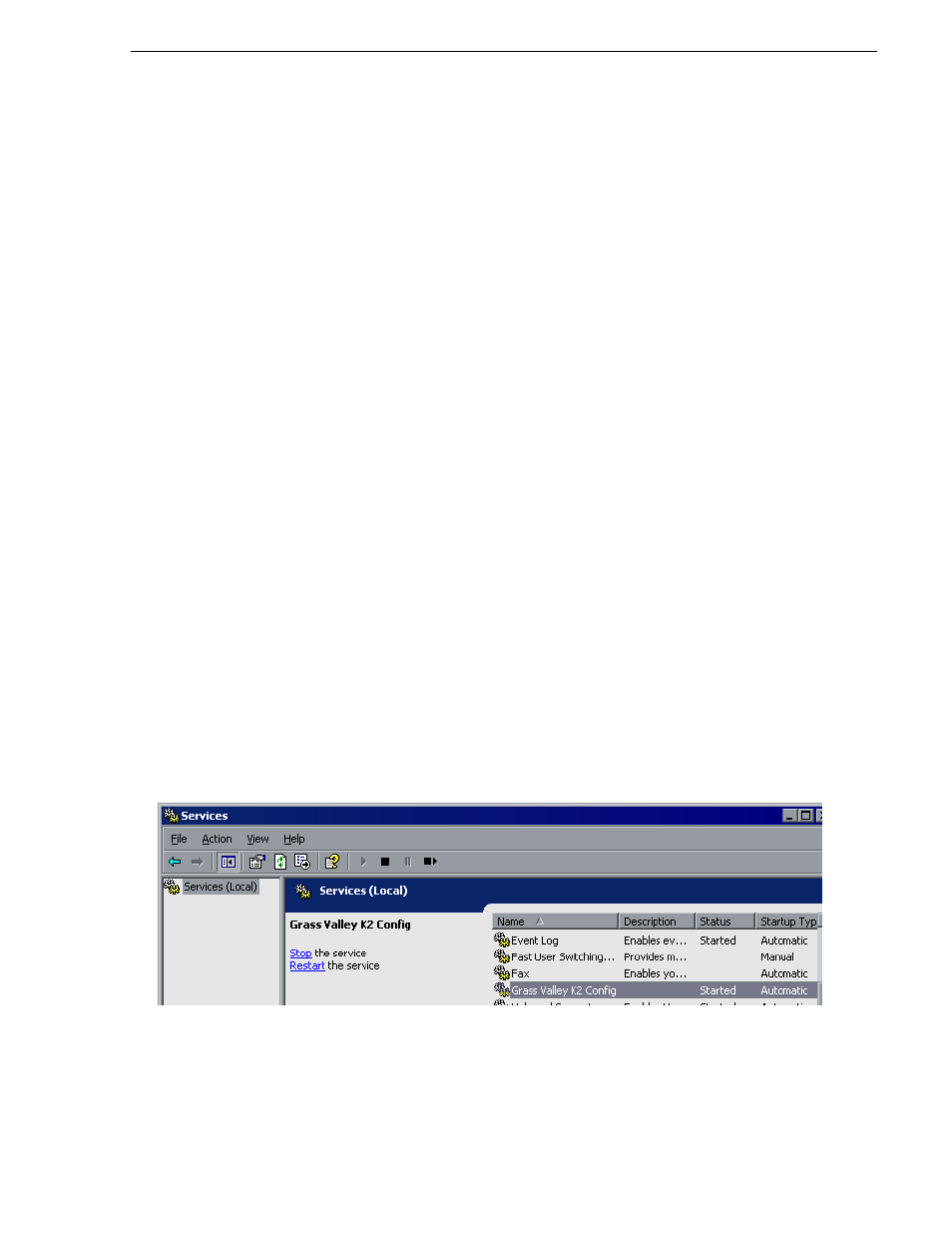 Accessing services | Grass Valley NewsBrowse Desktop Browsing System Installation v.3.1 User Manual | Page 55 / 190
