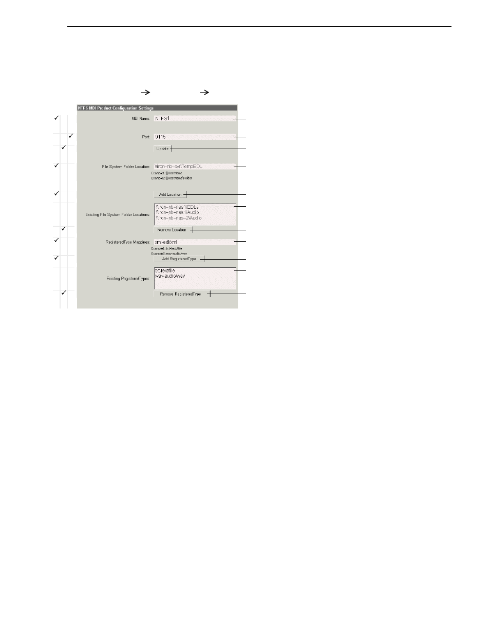 Configure ntfs mdi, Configure media frame core ask: ntfs, Edl export, save, conform stage | Grass Valley NewsBrowse Desktop Browsing System Installation v.3.1 User Manual | Page 93 / 190