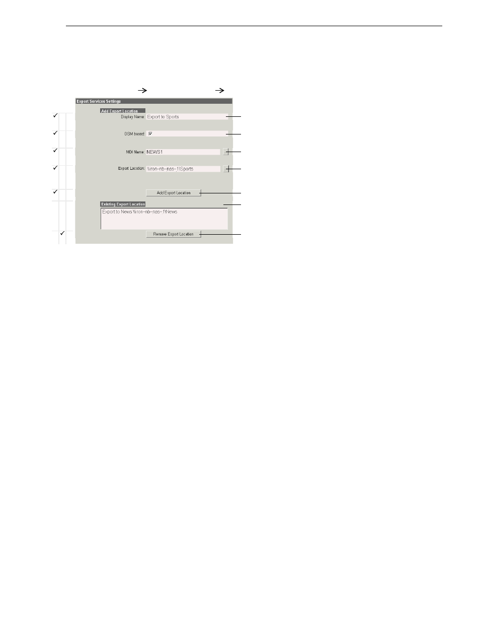 Configure export services, Edl export, save, conform stage | Grass Valley NewsBrowse Desktop Browsing System Installation v.3.1 User Manual | Page 95 / 190