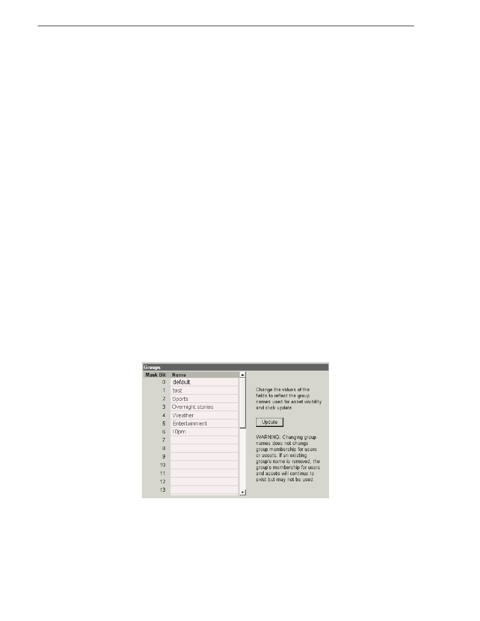 Administering newsbrowse user access, Configure newsbrowse groups | Grass Valley NewsBrowse Desktop Browsing System Installation v.2.7 User Manual | Page 116 / 150