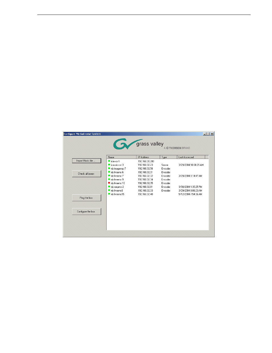 Test: verify two tier network settings | Grass Valley NewsBrowse Desktop Browsing System Installation v.2.7 User Manual | Page 37 / 150
