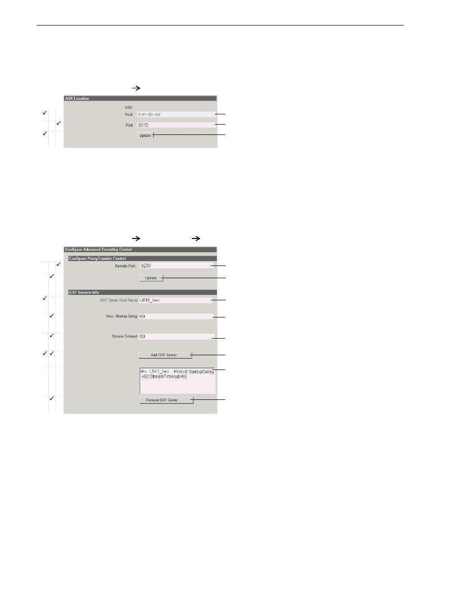 Configure ask location: advanced encoder, Configure advanced encoding control, Chapter 3 configuring the newsbrowse system | Grass Valley NewsBrowse Desktop Browsing System Installation v.2.7 User Manual | Page 80 / 150
