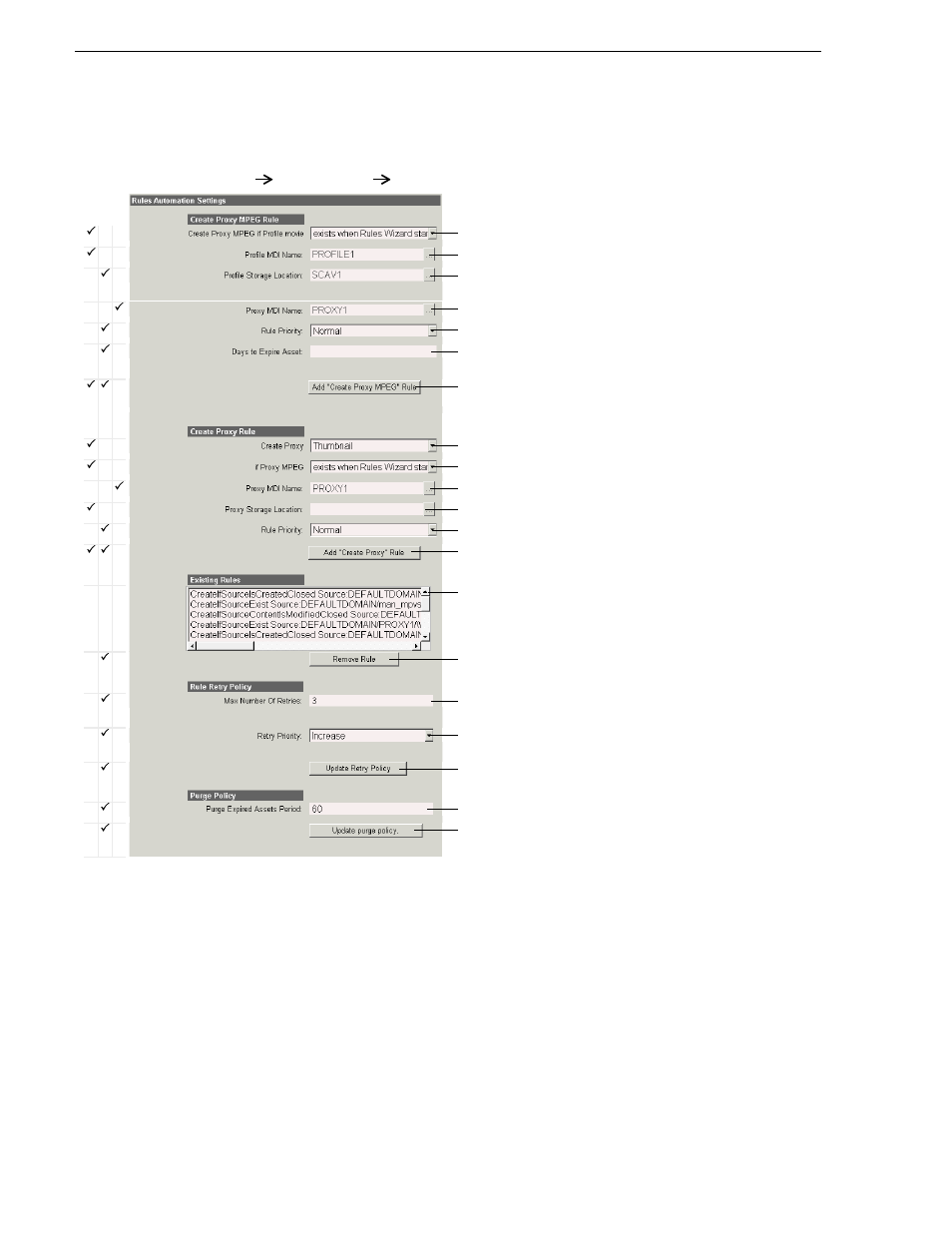 Configure rules automation: advanced encoder, Chapter 3 configuring the newsbrowse system | Grass Valley NewsBrowse Desktop Browsing System Installation v.2.7 User Manual | Page 88 / 150