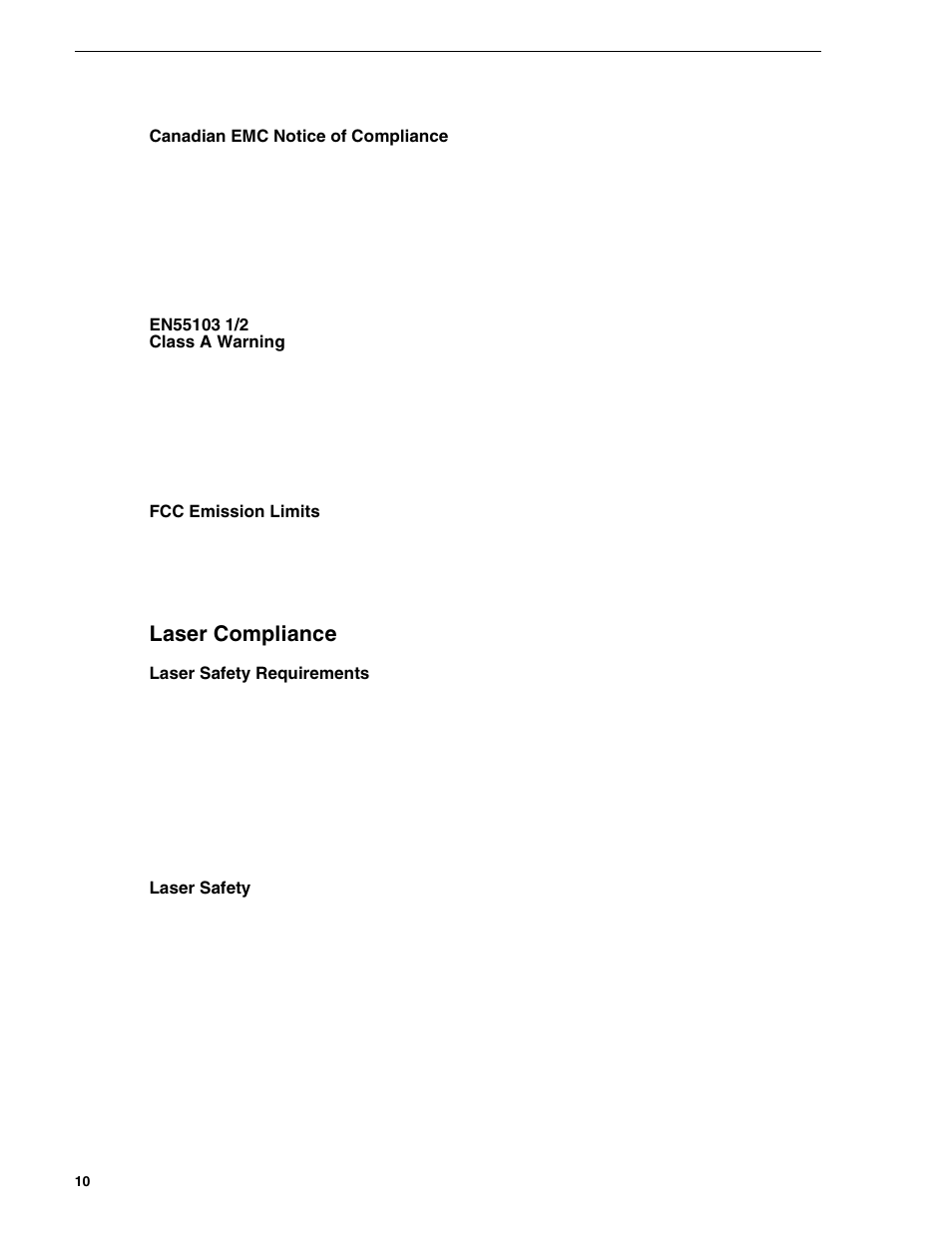 Laser compliance | Grass Valley NewsBrowse Desktop Browsing System Installation v.2.0 User Manual | Page 10 / 142
