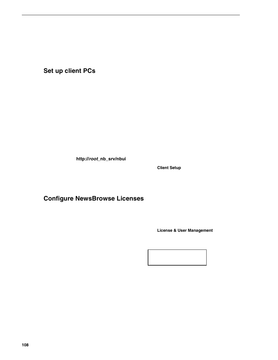 Set up client pcs, Configure newsbrowse licenses, Set up client pcs configure newsbrowse licenses | Grass Valley NewsBrowse Desktop Browsing System Installation v.2.0 User Manual | Page 108 / 142