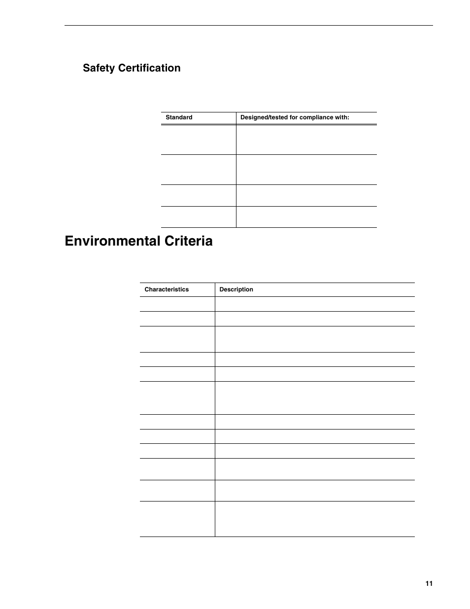 Environmental criteria, Safety certification | Grass Valley NewsBrowse Desktop Browsing System Installation v.2.0 User Manual | Page 11 / 142
