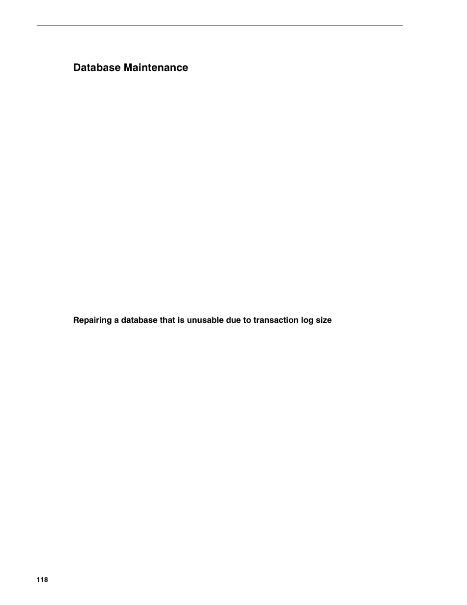 Database maintenance | Grass Valley NewsBrowse Desktop Browsing System Installation v.2.0 User Manual | Page 118 / 142