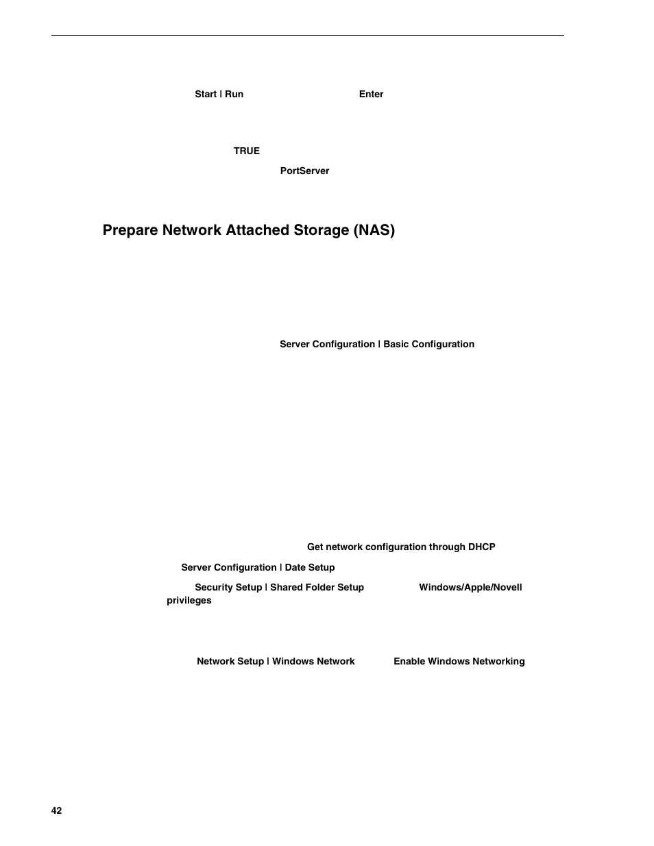 Prepare network attached storage (nas) | Grass Valley NewsBrowse Desktop Browsing System Installation v.2.0 User Manual | Page 42 / 142