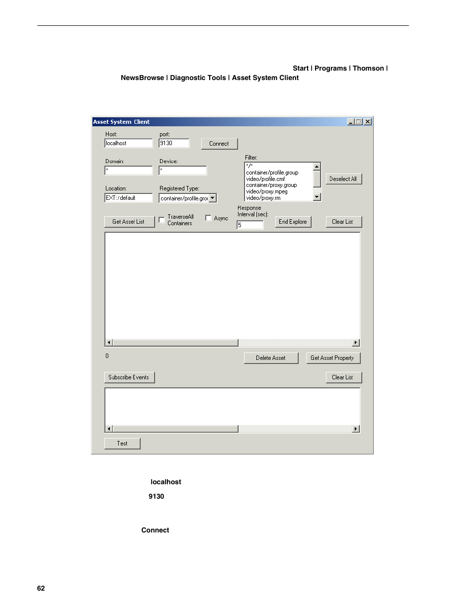 Grass Valley NewsBrowse Desktop Browsing System Installation v.2.0 User Manual | Page 62 / 142