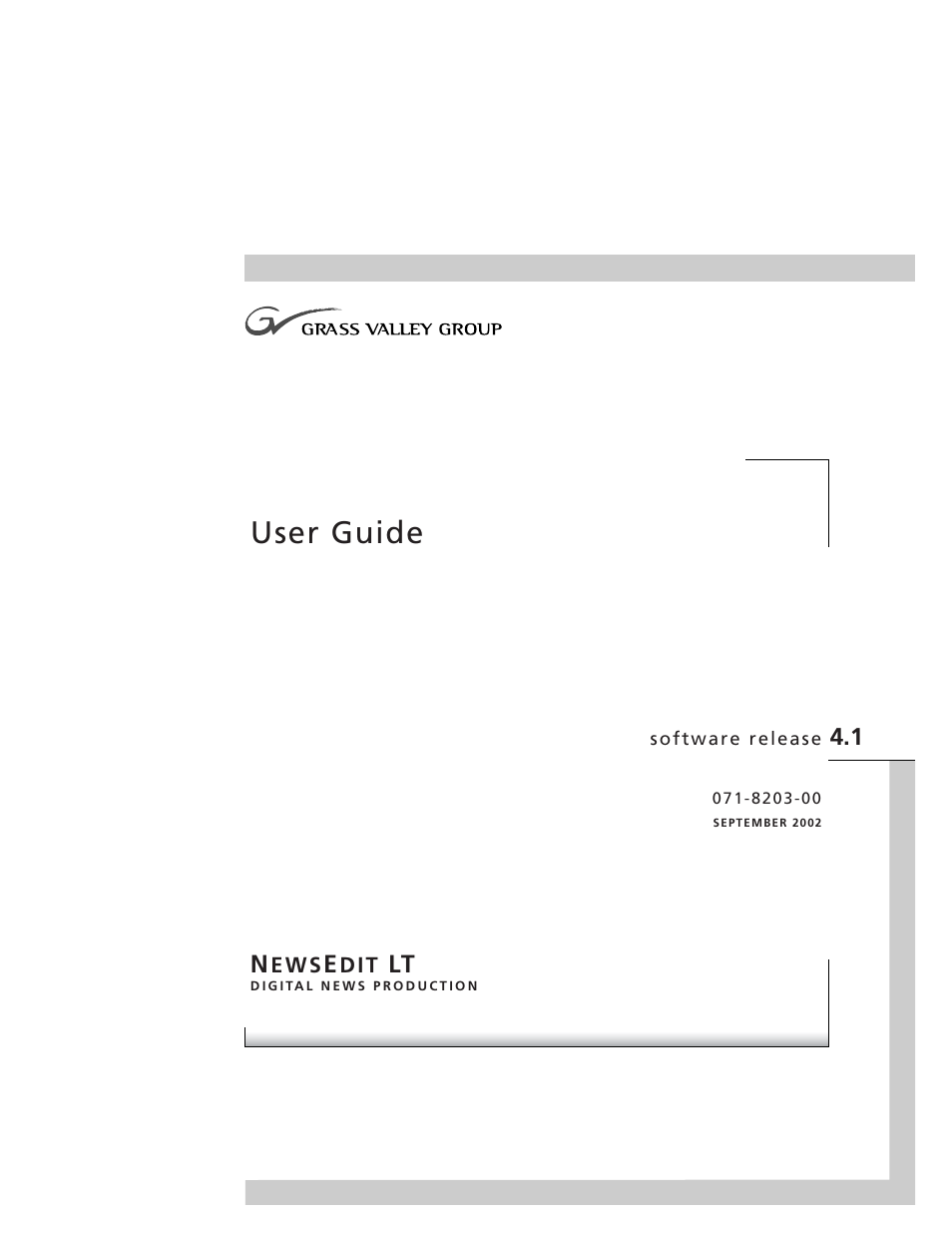 Grass Valley NewsEdit LT v.4.1 User Manual | 186 pages