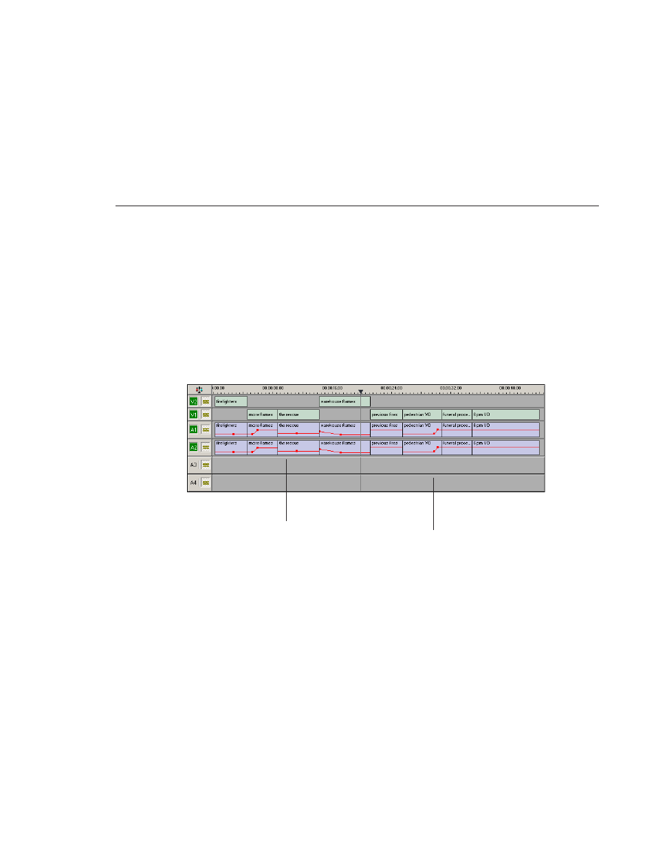 Changing audio levels in a clip | Grass Valley NewsEdit LT v.4.1 User Manual | Page 131 / 186