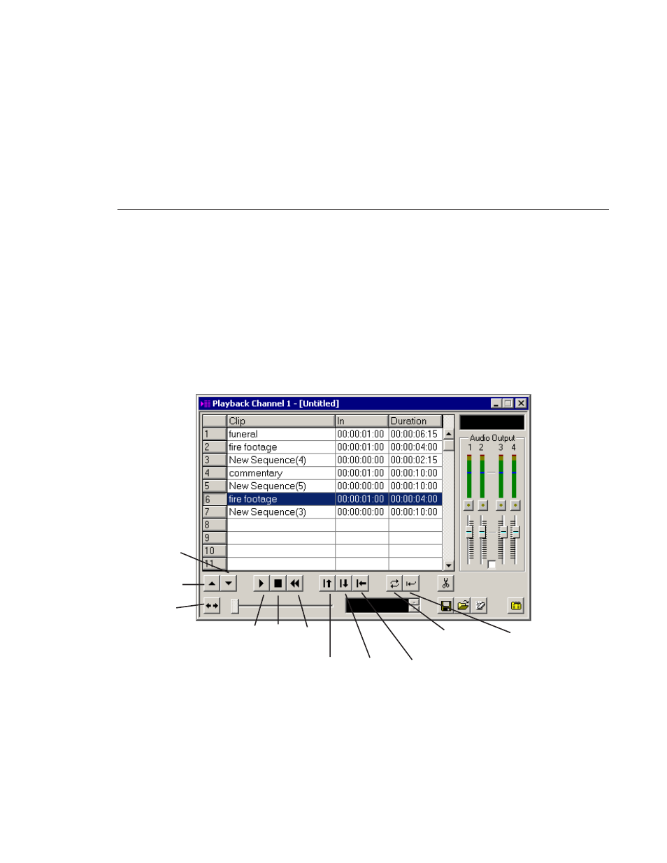 Playing sequences in the playback list | Grass Valley NewsEdit LT v.4.1 User Manual | Page 159 / 186