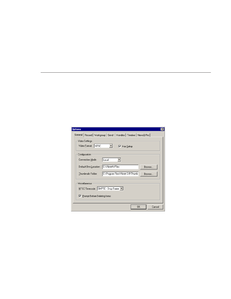 Setting options for your newsroom | Grass Valley NewsEdit LT v.4.1 User Manual | Page 41 / 186