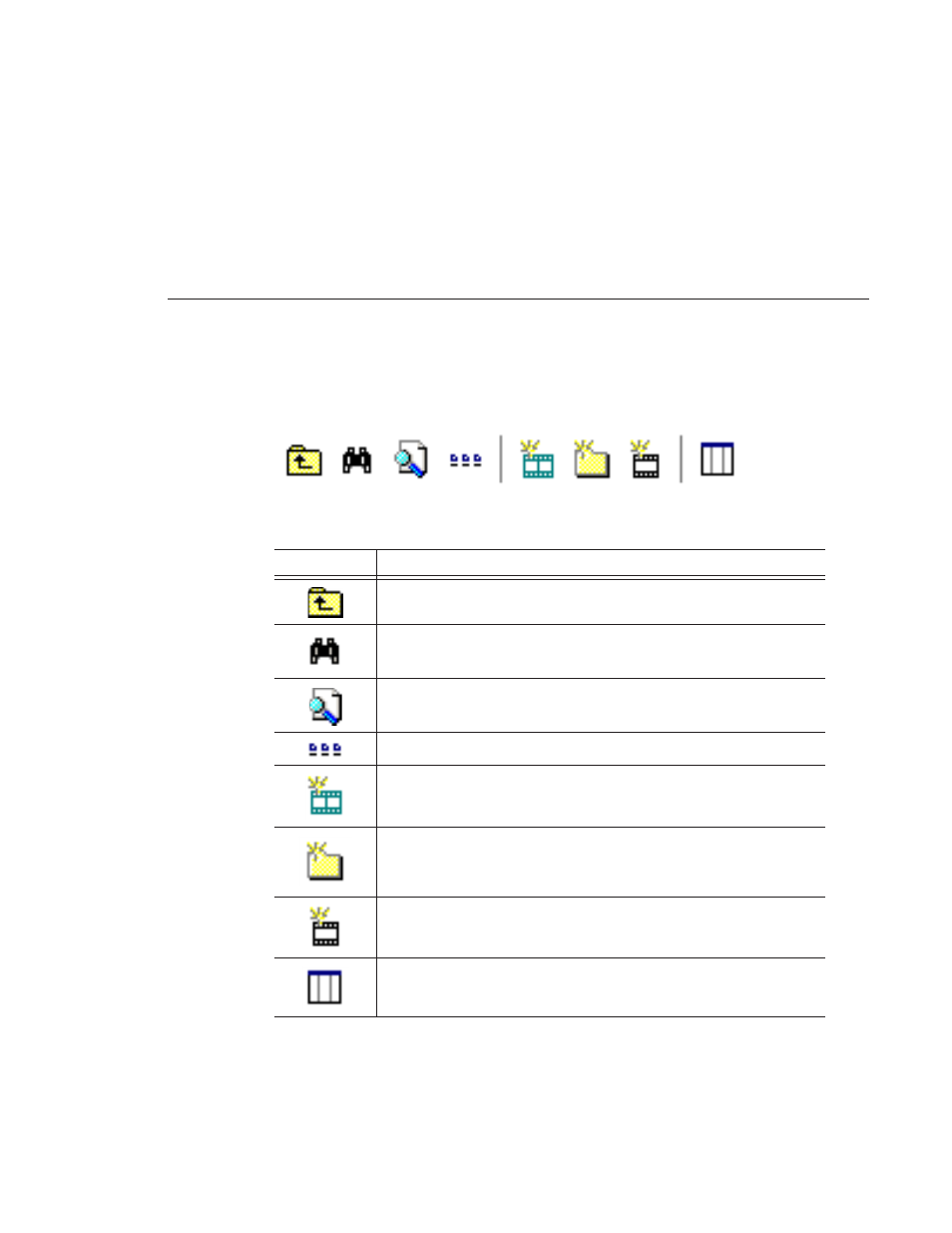 Understanding the bin toolbar | Grass Valley NewsEdit LT v.4.1 User Manual | Page 55 / 186