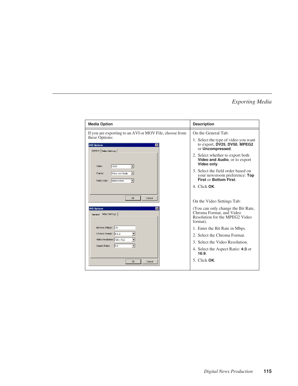 Exporting media | Grass Valley NewsEdit XT v.5.5 User Manual | Page 117 / 354