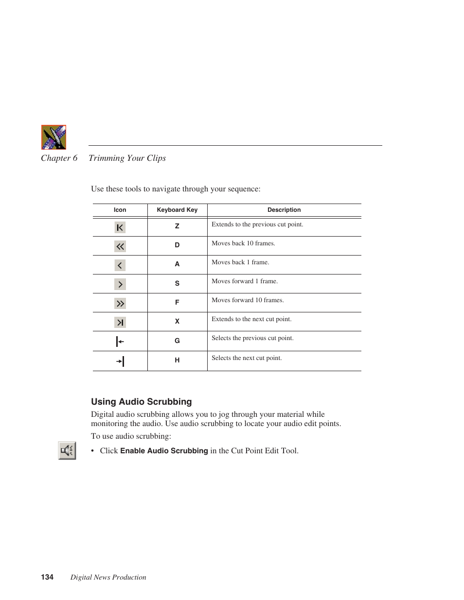 Using audio scrubbing | Grass Valley NewsEdit XT v.5.5 User Manual | Page 136 / 354