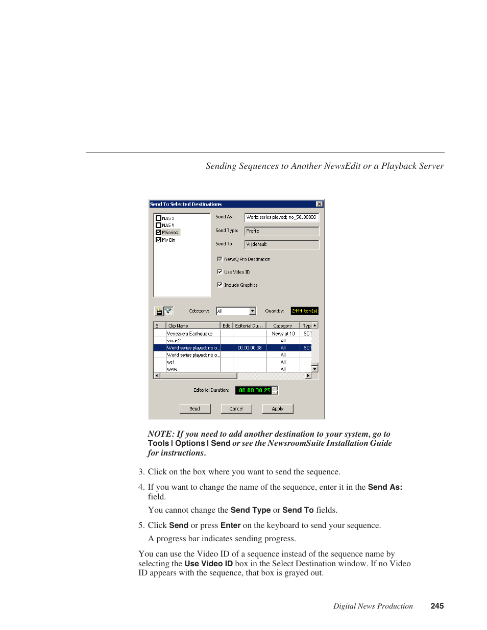 Grass Valley NewsEdit XT v.5.5 User Manual | Page 247 / 354