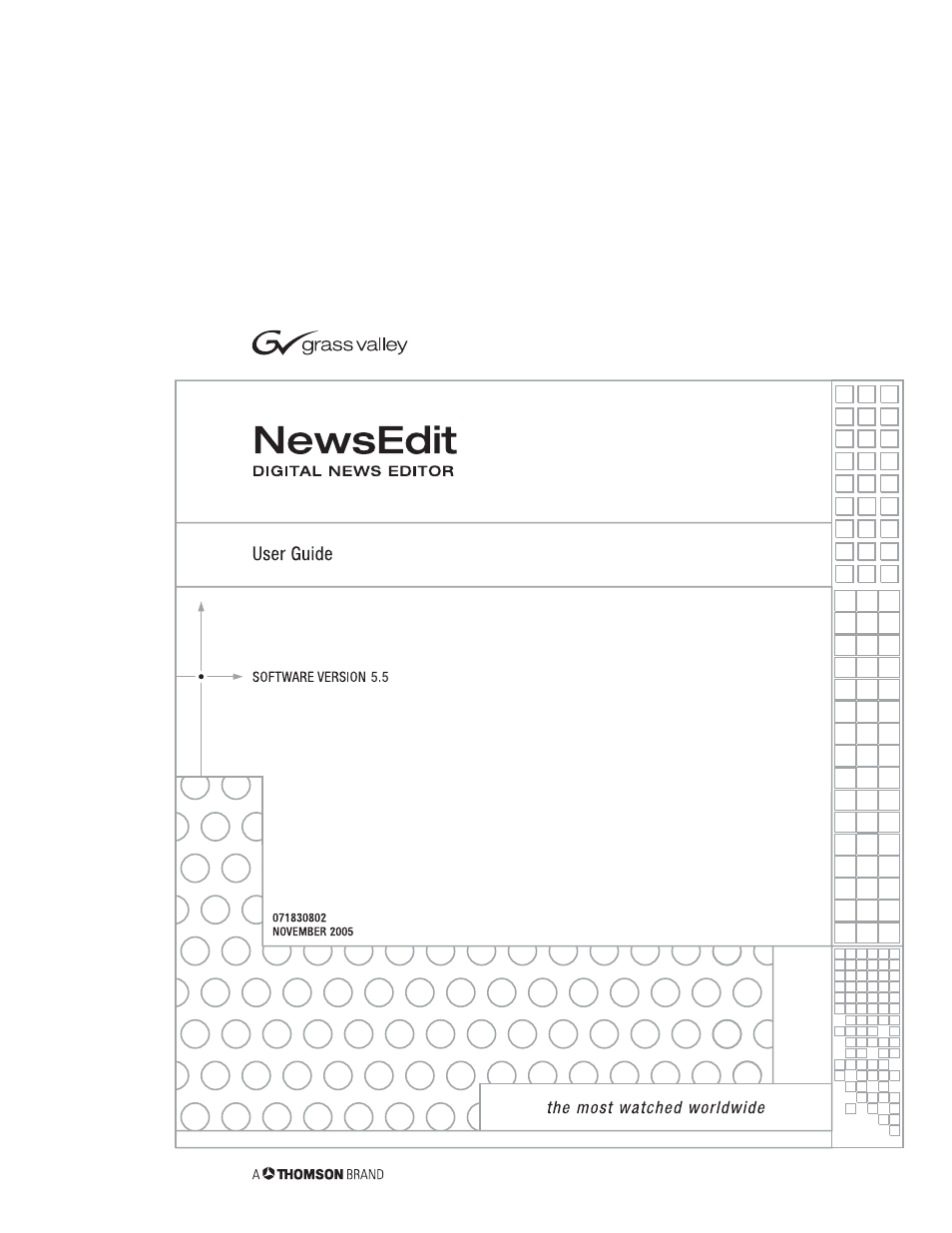 Grass Valley NewsEdit XT v.5.5 User Manual | Page 3 / 354