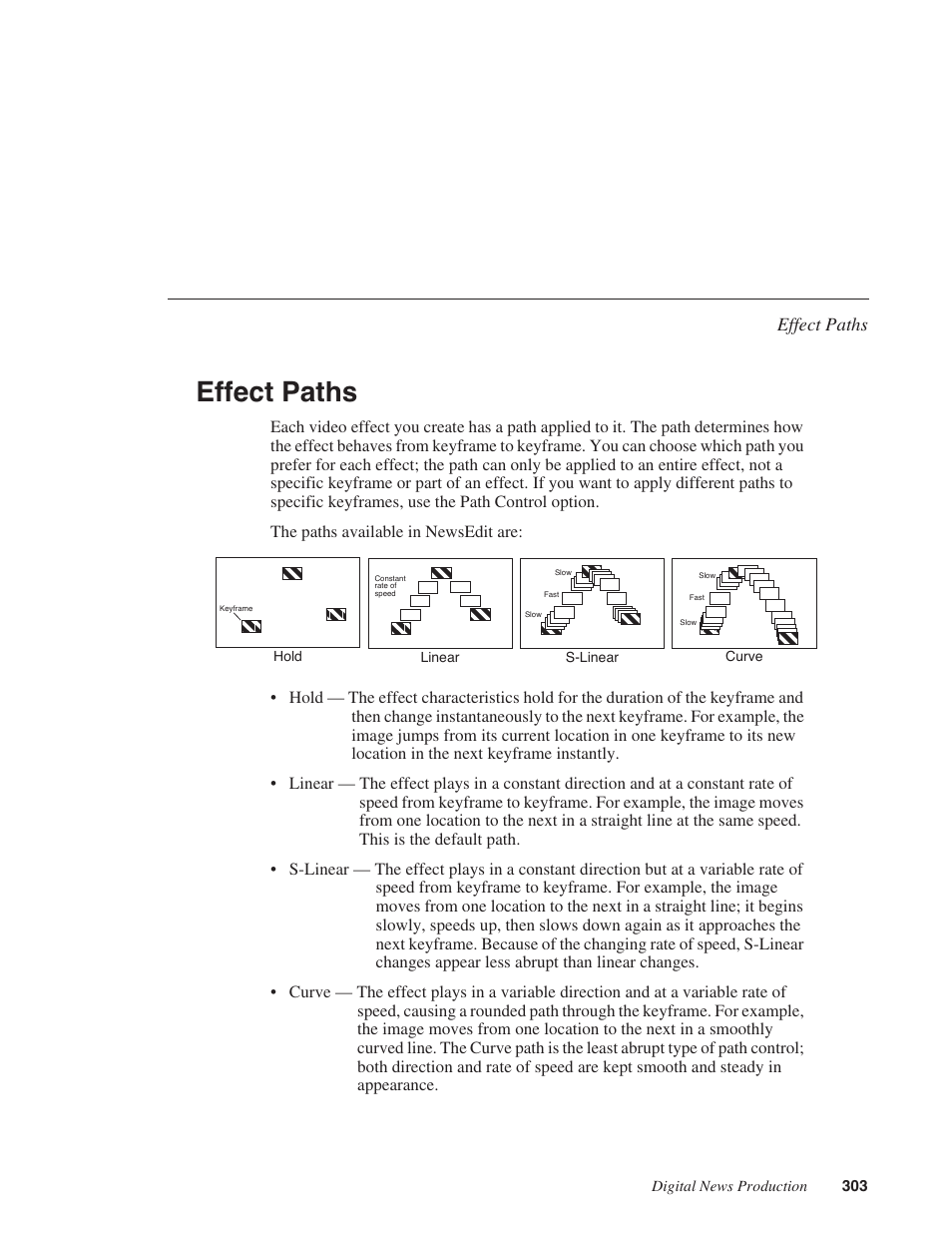 Effect paths | Grass Valley NewsEdit XT v.5.5 User Manual | Page 305 / 354