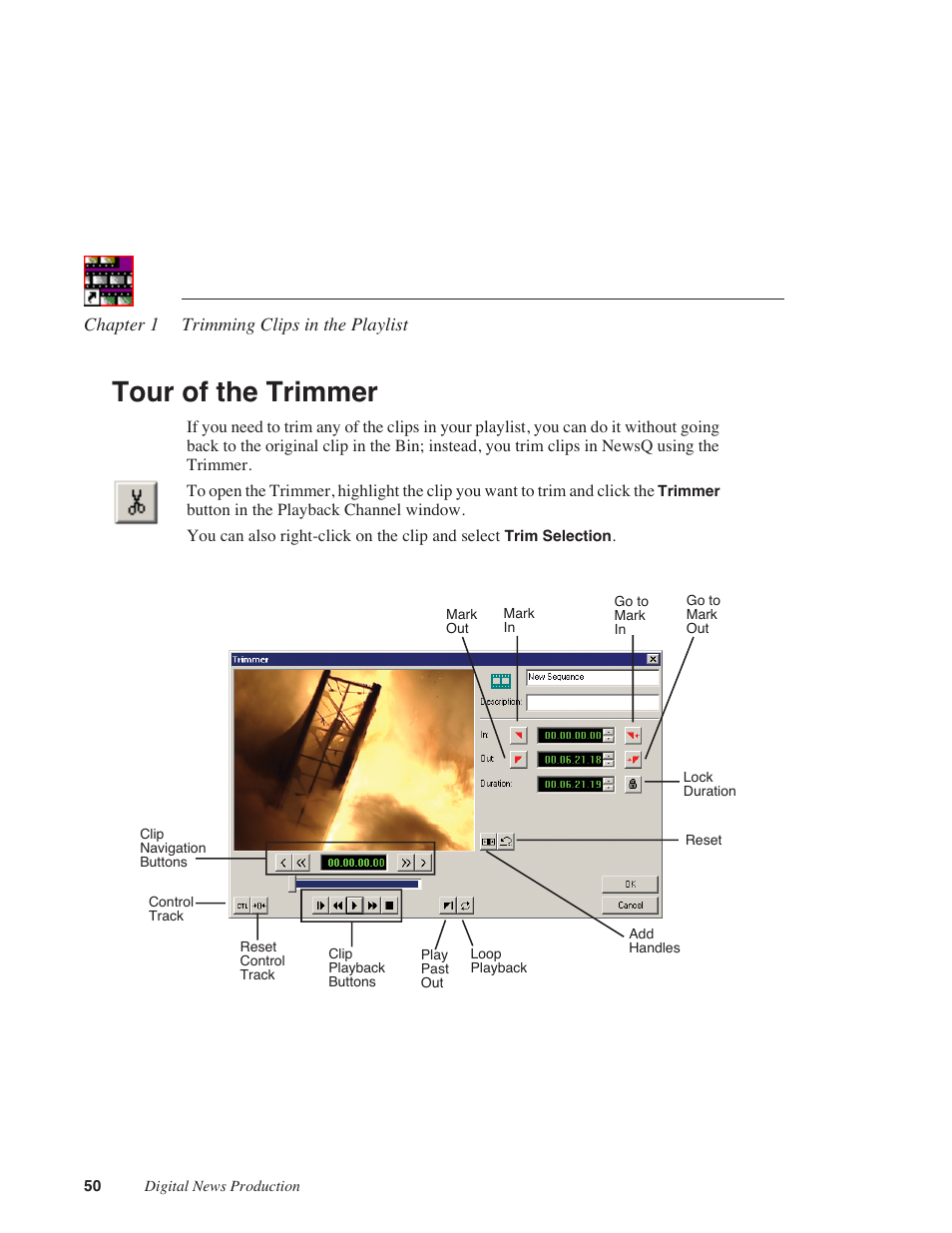 Tour of the trimmer | Grass Valley NewsQ v.5.5 User Manual | Page 52 / 100