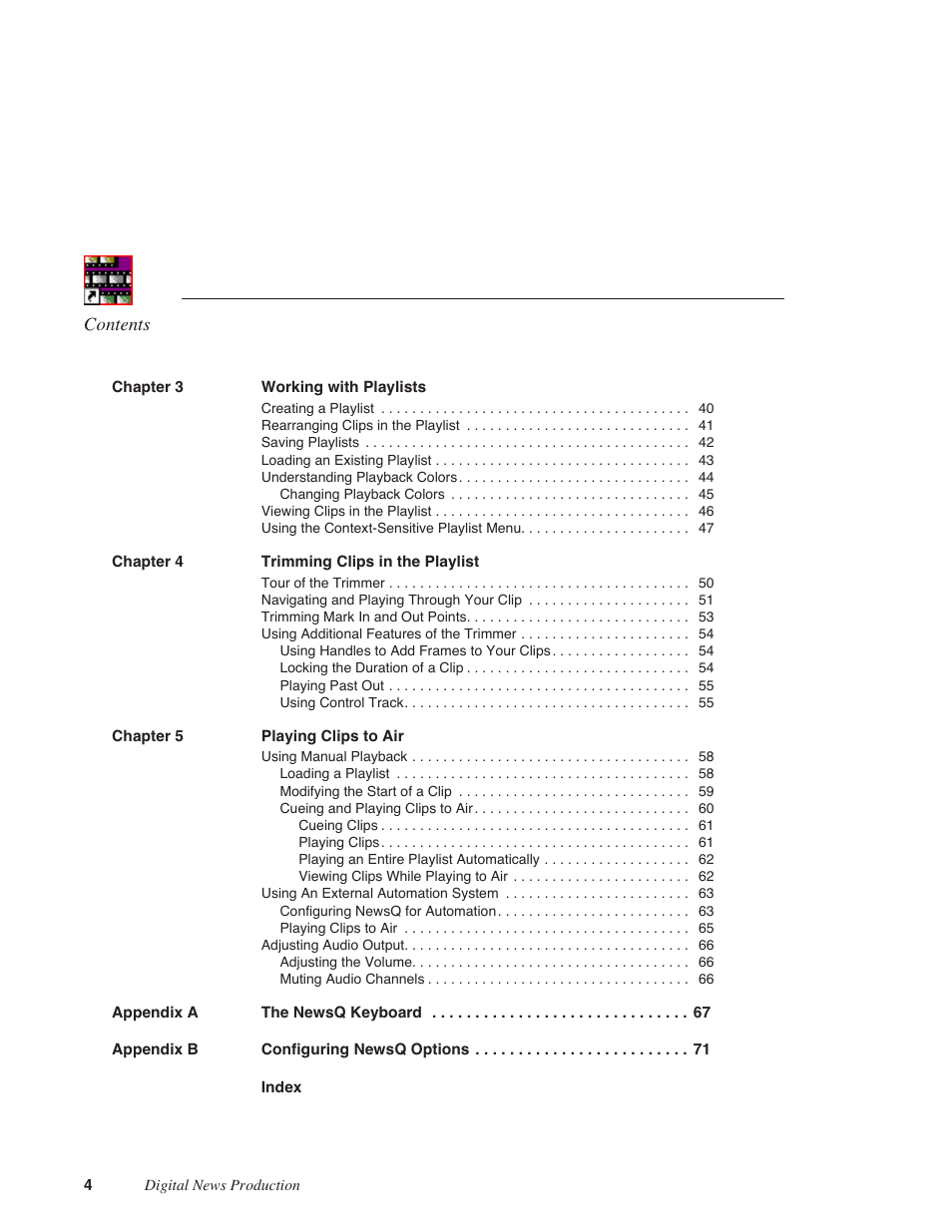 Grass Valley NewsQ v.5.5 User Manual | Page 6 / 100