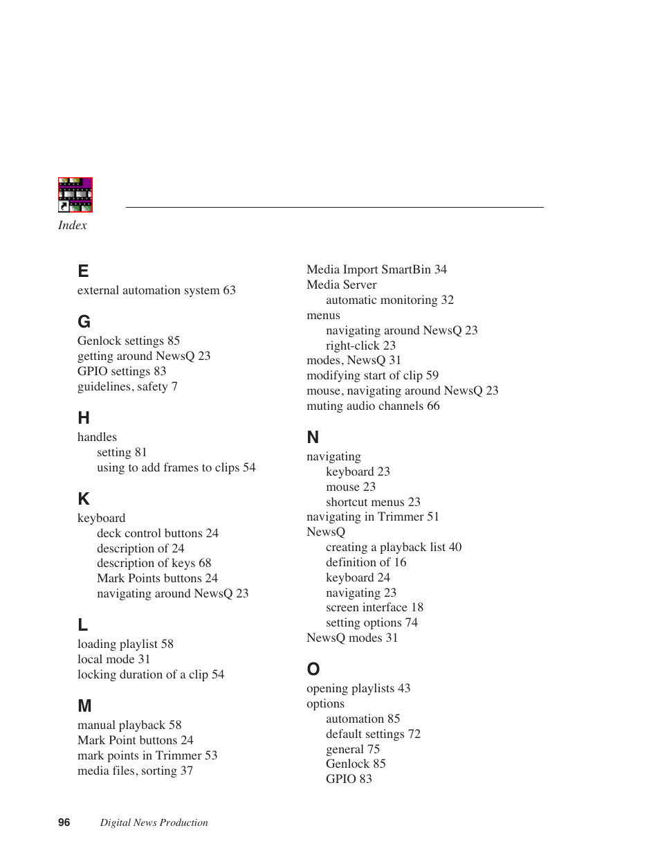 Grass Valley NewsQ v.5.5 User Manual | Page 98 / 100