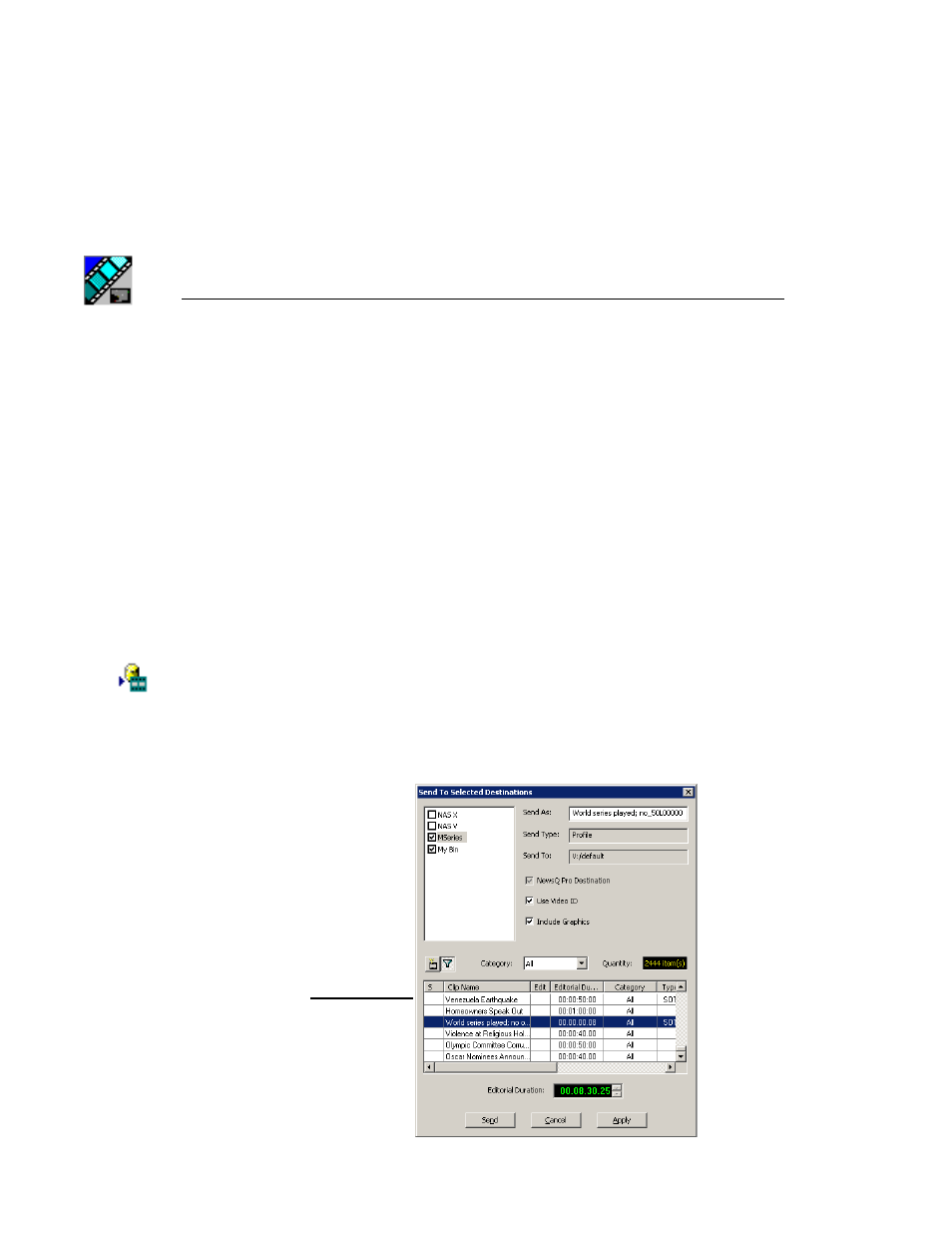 Sending completed clips | Grass Valley NewsQ Pro v.2.1 User Manual | Page 50 / 138
