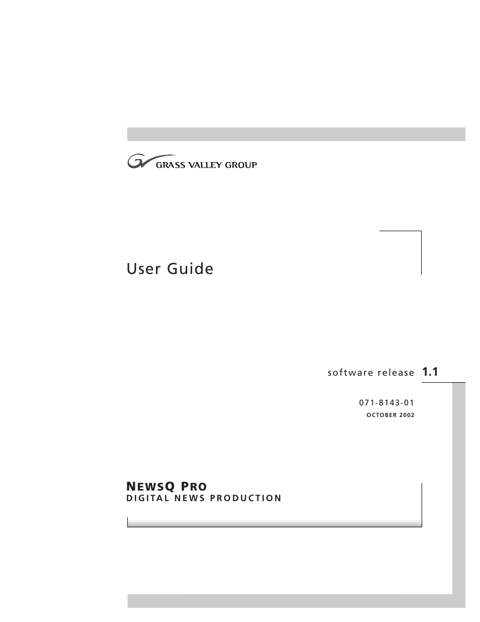 Grass Valley NewsQ Pro v.1.1 User Manual | 88 pages