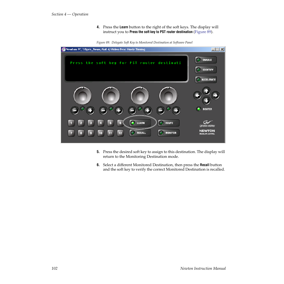 Grass Valley Newton Modular Control System v.2.0 User Manual | Page 102 / 118