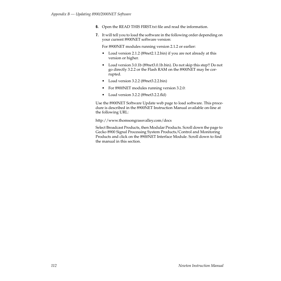 Grass Valley Newton Modular Control System v.2.0 User Manual | Page 112 / 118
