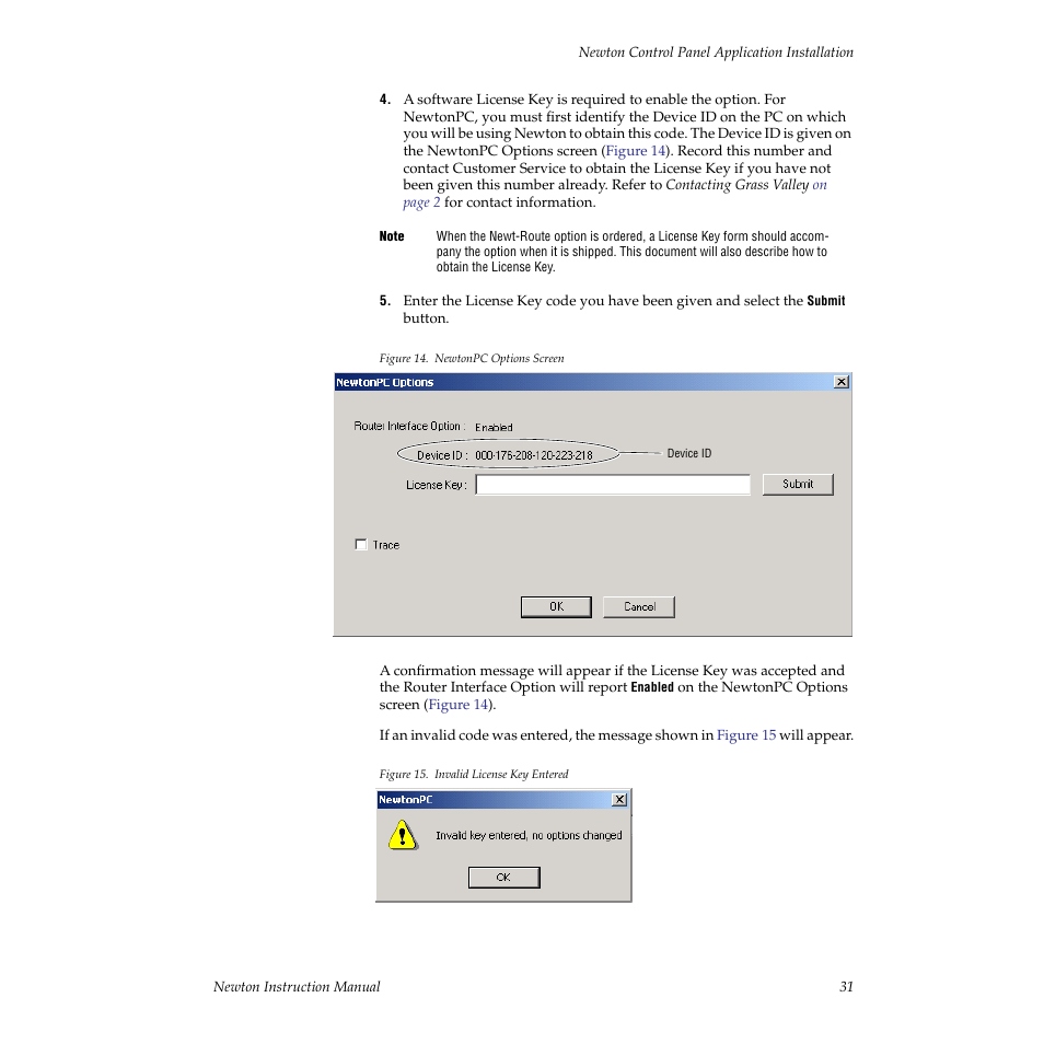 Grass Valley Newton Modular Control System v.2.0 User Manual | Page 31 / 118