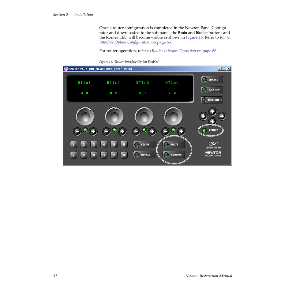 Grass Valley Newton Modular Control System v.2.0 User Manual | Page 32 / 118