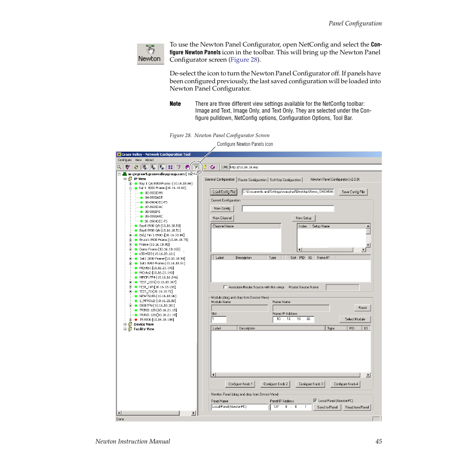 Grass Valley Newton Modular Control System v.2.0 User Manual | Page 45 / 118