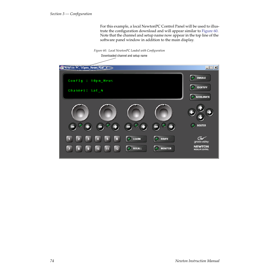 Grass Valley Newton Modular Control System v.2.0 User Manual | Page 74 / 118