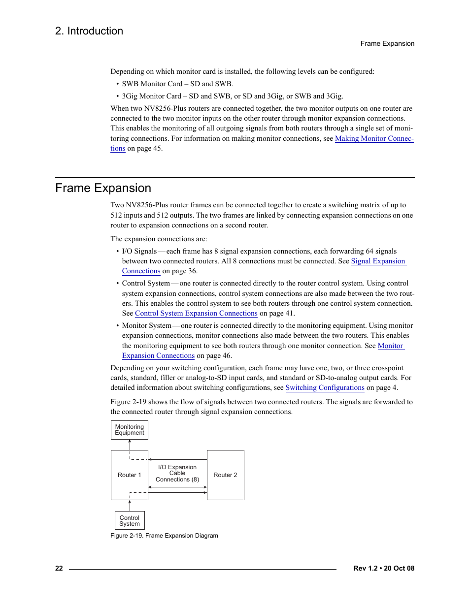 Frame expansion, Introduction | Grass Valley NV8256-Plus v.1.2 User Manual | Page 32 / 90