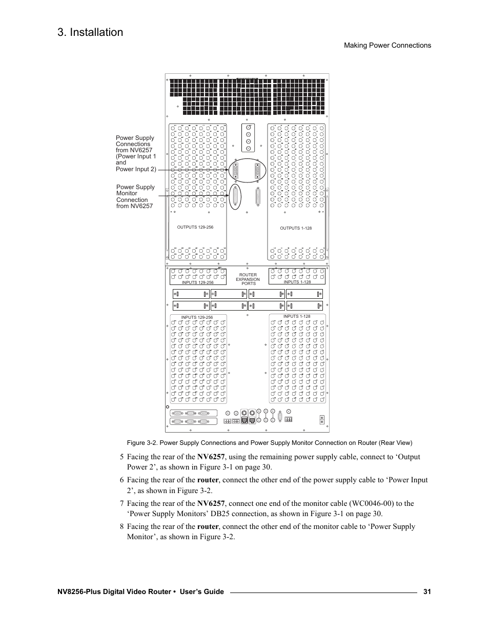 Installation | Grass Valley NV8256-Plus v.1.2 User Manual | Page 41 / 90