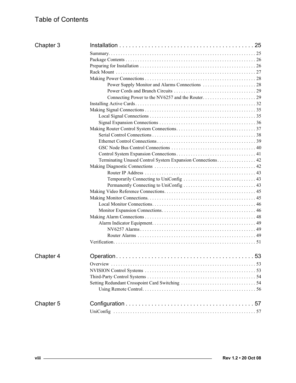 Grass Valley NV8256-Plus v.1.2 User Manual | Page 8 / 90