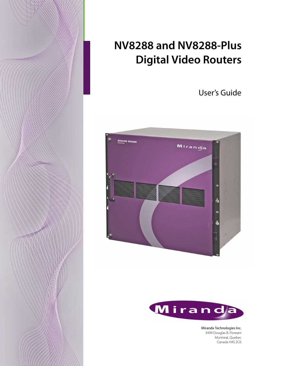 Grass Valley NV8288 v.1.5 User Manual | 88 pages