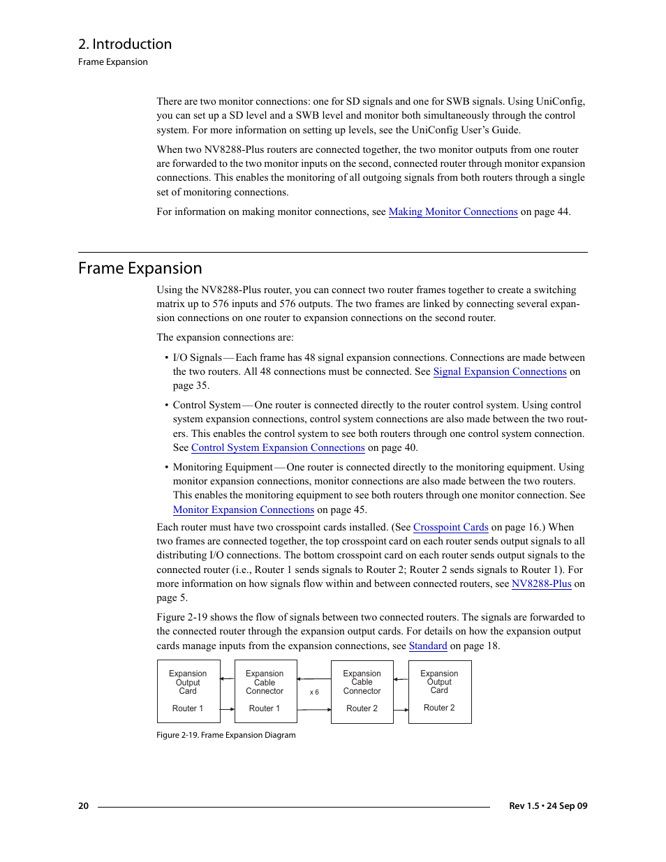 Frame expansion, Introduction | Grass Valley NV8288 v.1.5 User Manual | Page 30 / 88