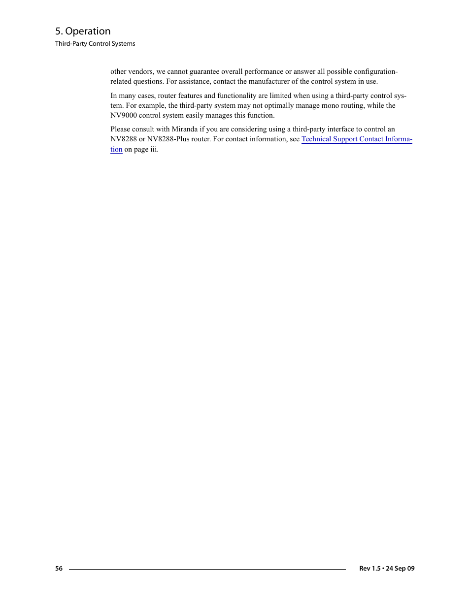 Operation | Grass Valley NV8288 v.1.5 User Manual | Page 66 / 88