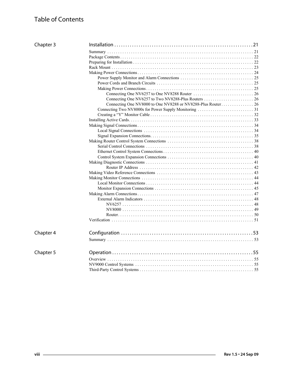 Grass Valley NV8288 v.1.5 User Manual | Page 8 / 88