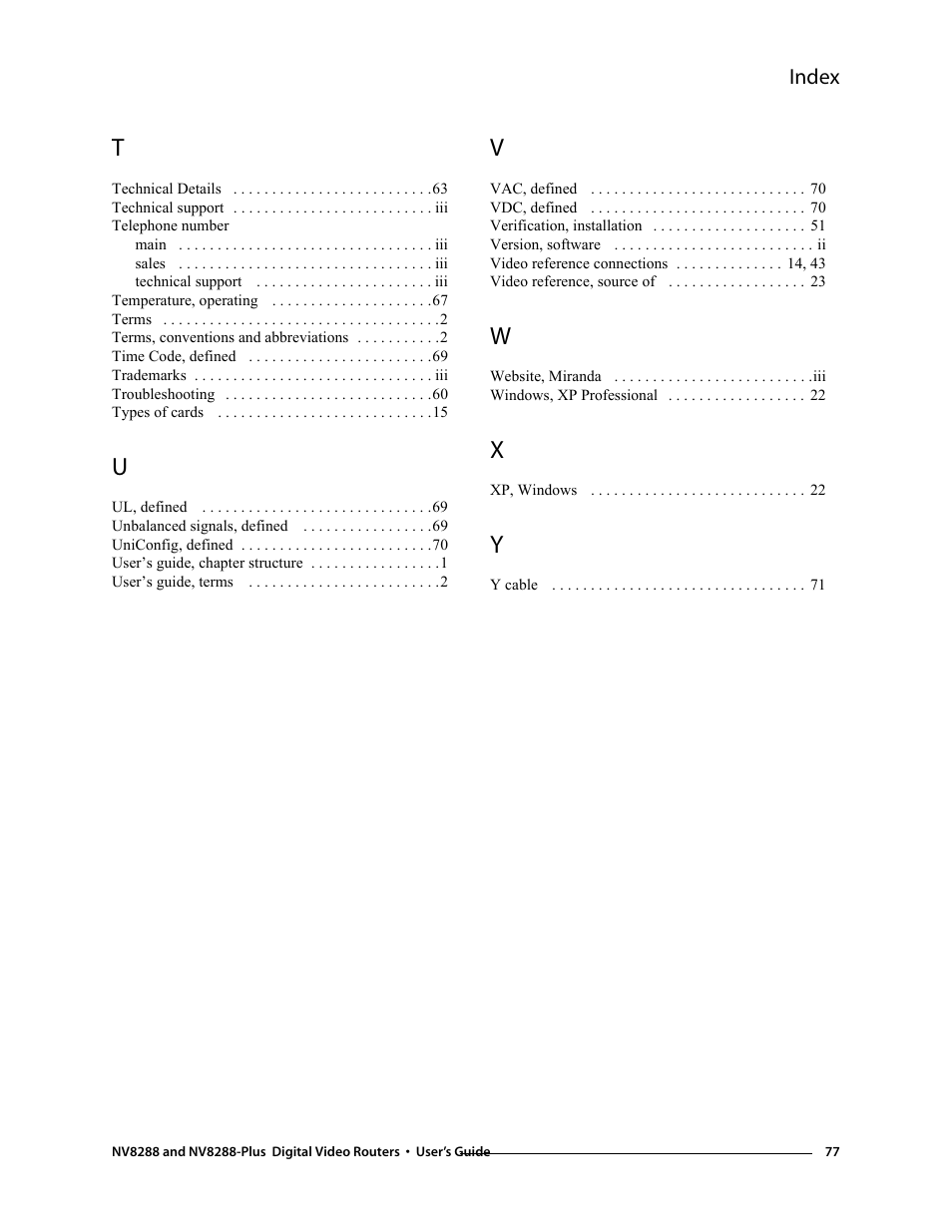 Grass Valley NV8288 v.1.5 User Manual | Page 87 / 88