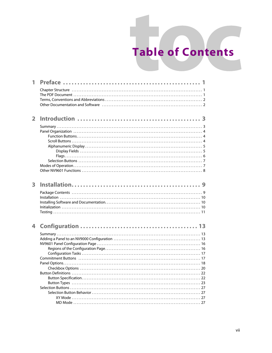 Grass Valley NV9601 v.2.2 User Manual | Page 7 / 84