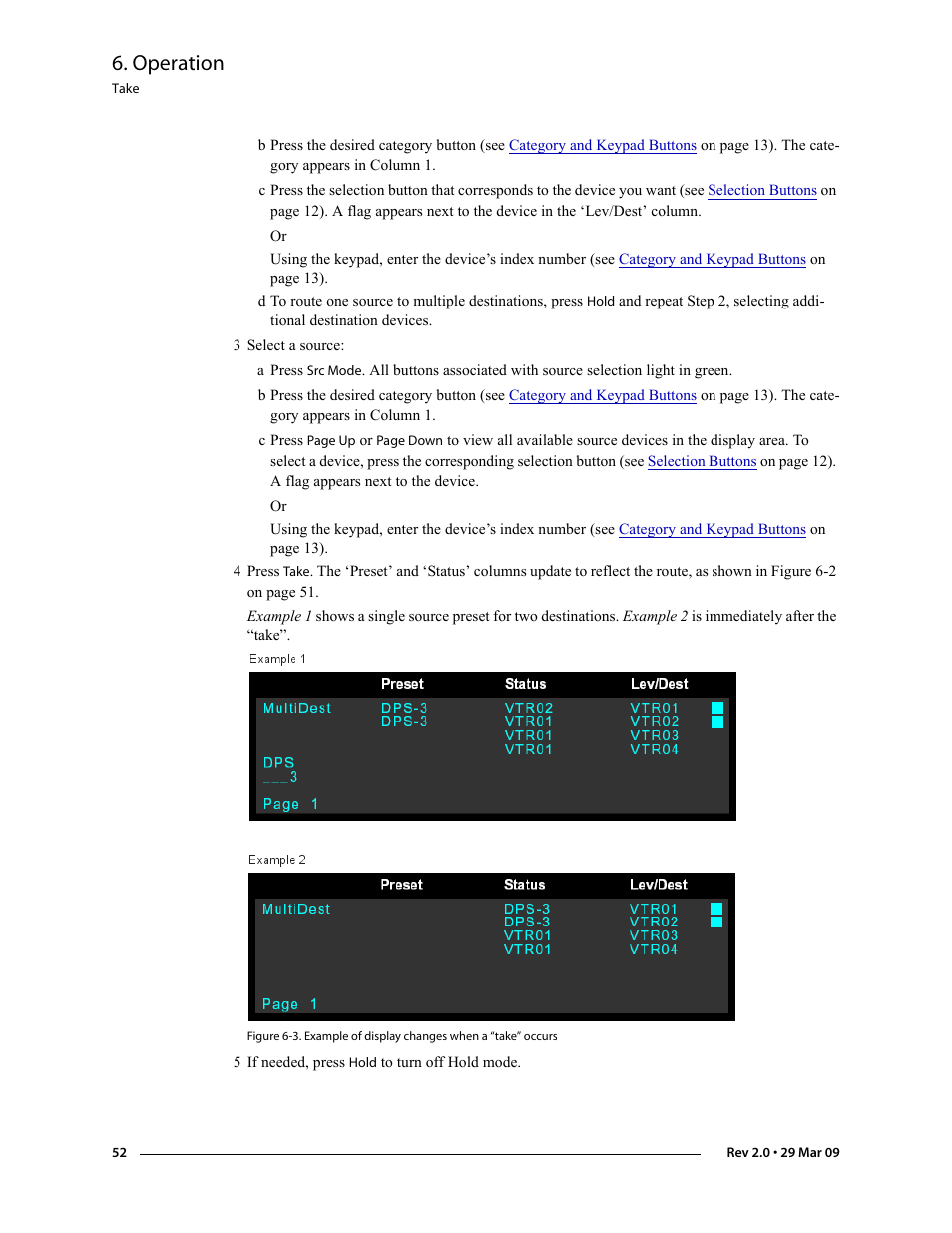Operation | Grass Valley NV9601 v.2.0 User Manual | Page 62 / 76