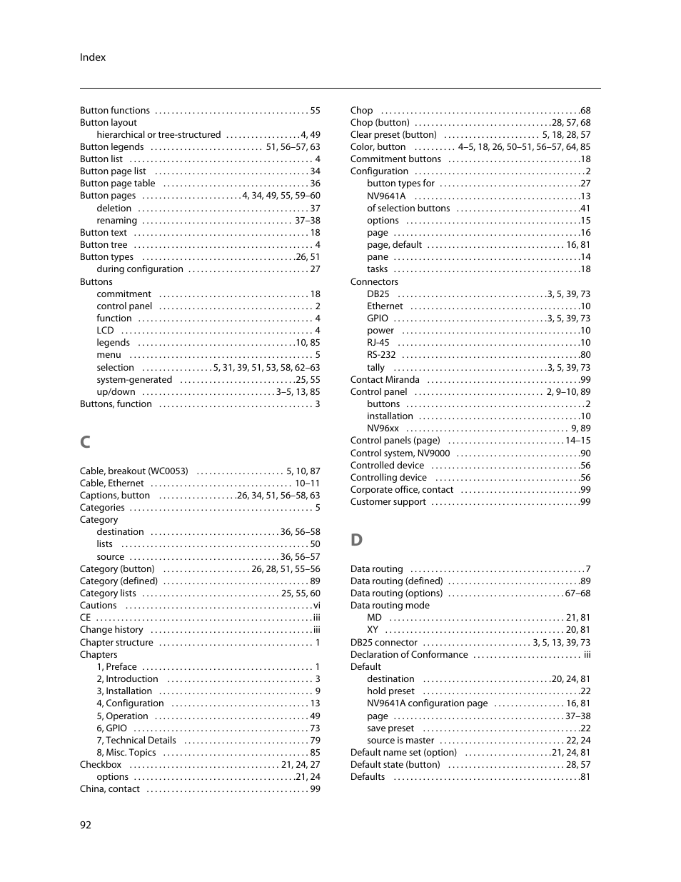 Grass Valley NV9641A v.1.0 User Manual | Page 102 / 110